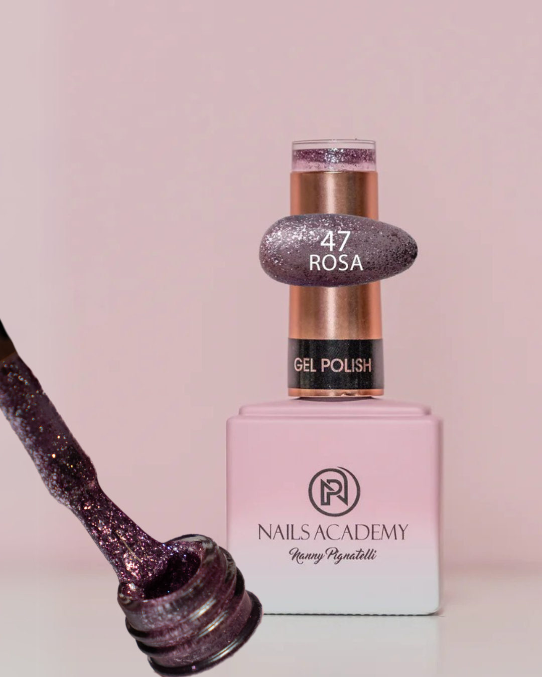 GLITTER GEL POLISH N.047 “Rosa”