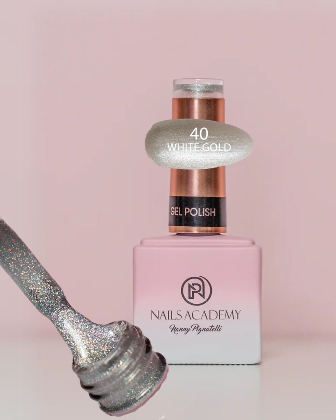 GLITTER GEL POLISH N.040 “White Gold”