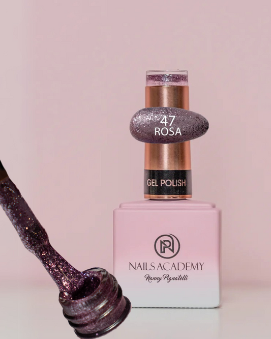 GLITTER GEL POLISH N.047 “Rosa”